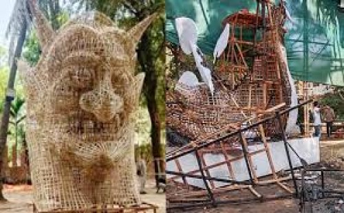 চারুকলায় আবারও তৈরি হচ্ছে ‘স্বৈরাচারের প্রতিকৃতি’ 